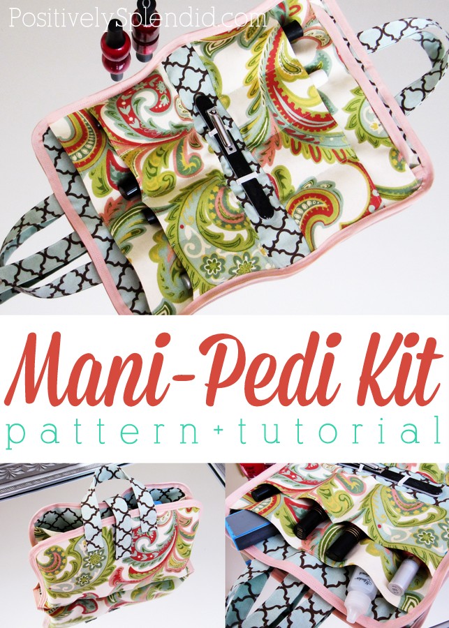 Portable manicure-pedicure kit sewing tutorial. These would make such fun, unique gifts!