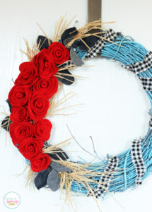 Felt Rose Wreath at Positively Splendid. So beautiful!