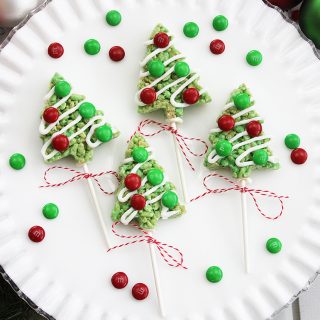 Christmas Tree Rice Krispies Treat Pops