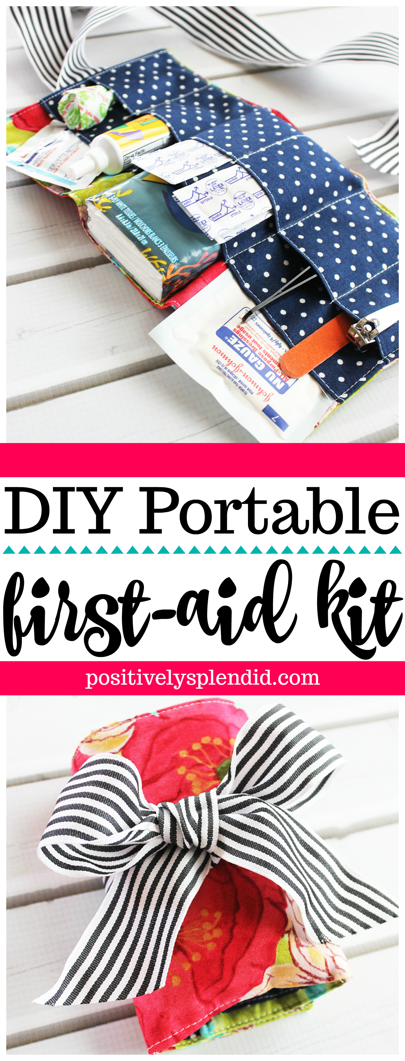 DIY Portable First Aid Kit Sewing Pattern and Tutorial