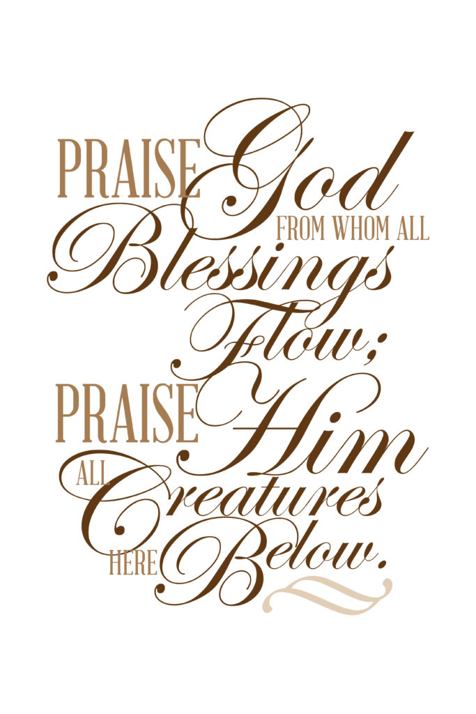 doxology printable poster 12×18 - Positively Splendid {Crafts, Sewing ...
