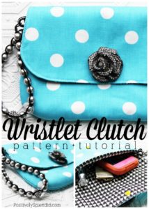 Wristlet clutch sewing pattern and tutorial