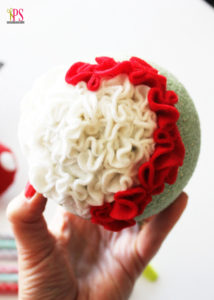 Felt Heart Kissing Ball Tutorial