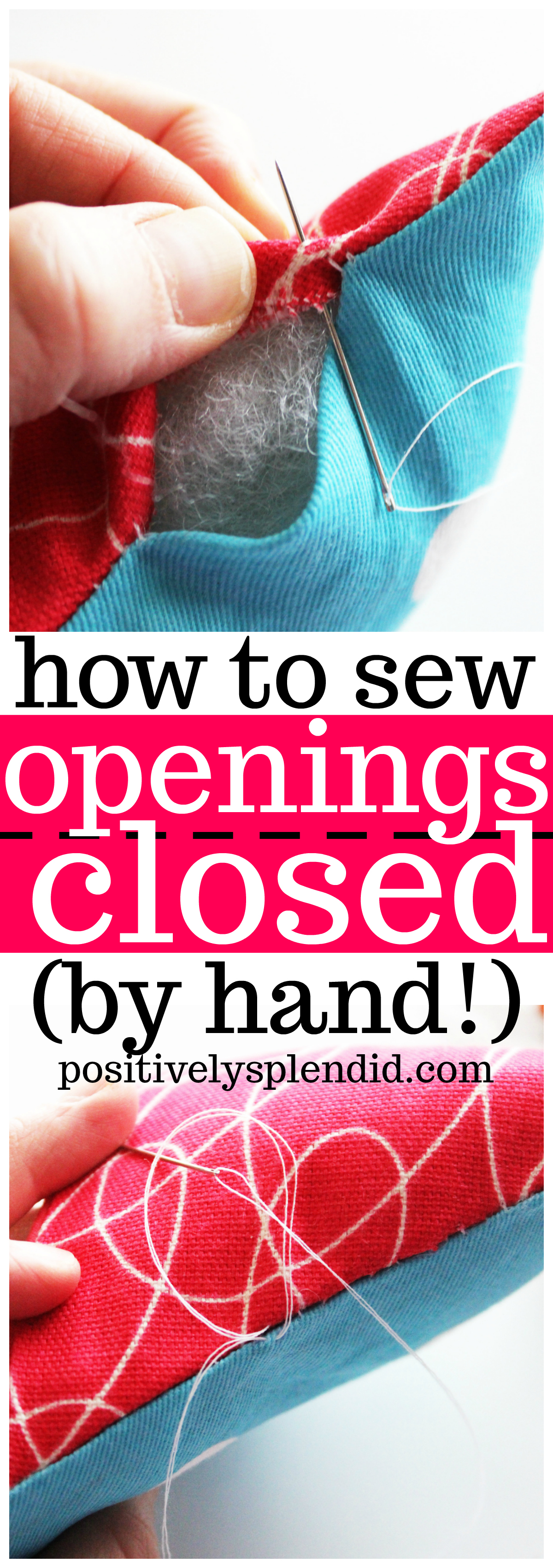 Ladder Stitch Tutorial (How to sew openings on pillows and other project closed by hand!)