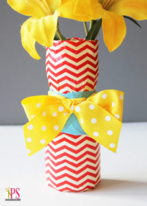 Upcycled Plastic Container and Duct Tape Vase Craft :: PositivelySplendid.com