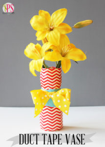 Upcycled Plastic Container and Duct Tape Vase Craft :: PositivelySplendid.com