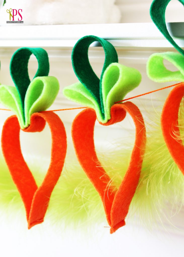 Felt Carrot Garland - Adorable and Easy Easter Craft Idea!