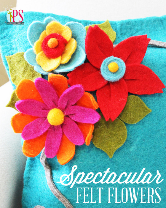 DIY Felt Flowers - Positively Splendid {Crafts, Sewing, Recipes