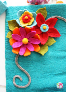 Felt Flower Pillow :: PositivelySplendid.com