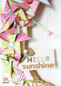 Spring Pinwheel Wreath :: PositivelySplendid.com