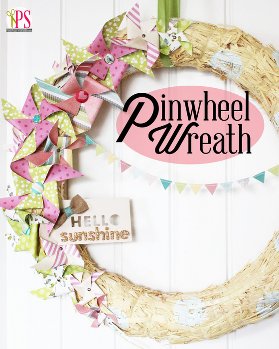 Spring Pinwheel Wreath :: PositivelySplendid.com