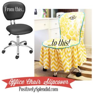 Office Chair Slipcover Tutorial :: PositivelySplendid.com