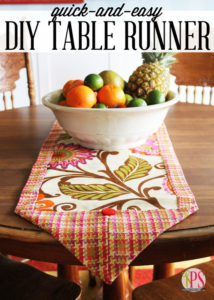 Quick-and-Easy DIY Table Runner :: PositivelySplendid.com