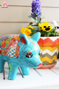 Fabric-Decoupaged Clay Pots :: PositivelySplendid.com