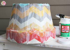 Fabric-Decoupaged Clay Pots :: PositivelySplendid.com