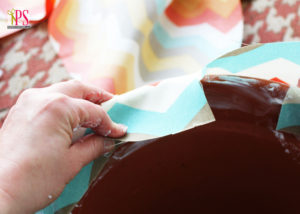 Fabric-Decoupaged Clay Pots :: PositivelySplendid.com