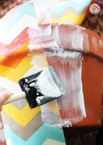 Fabric-Decoupaged Clay Pots :: PositivelySplendid.com