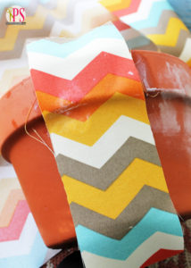 Fabric-Decoupaged Clay Pots :: PositivelySplendid.com