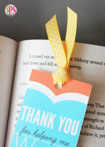 Teacher Appreciation Bookmark by Positively Splendid for Tatertots and Jello