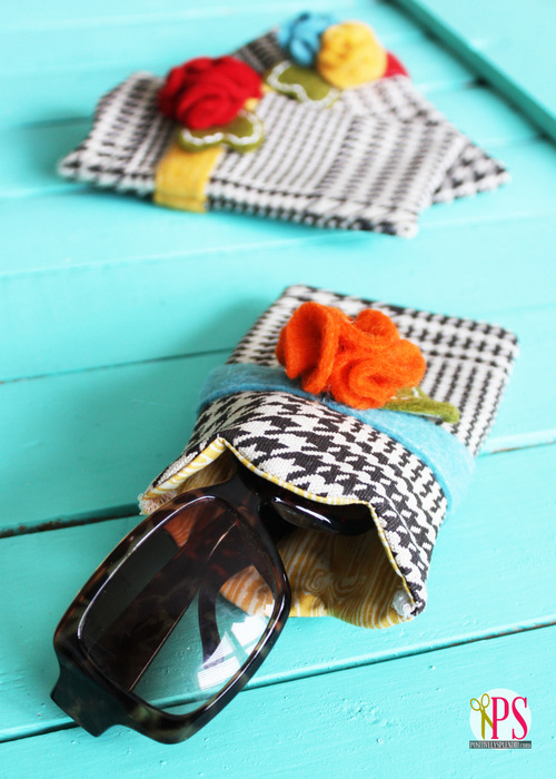 Scalloped Sunglasses Case Sewing Pattern :: PositivelySplendid.com