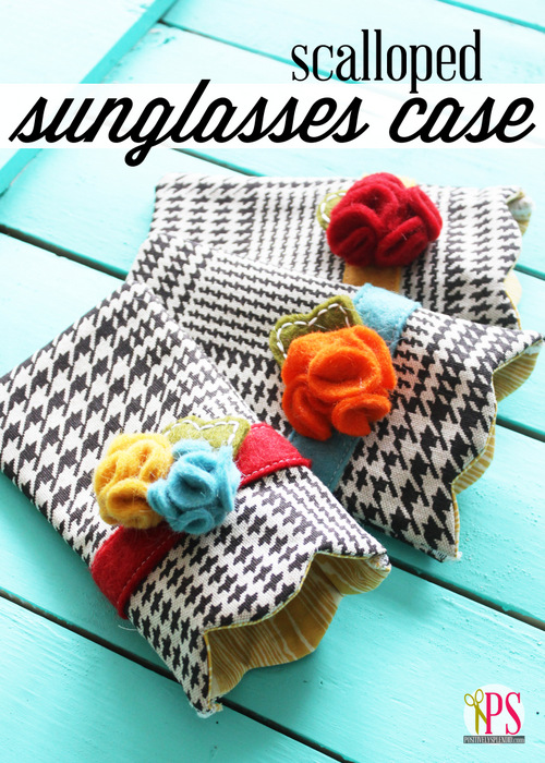 Scalloped Sunglasses Case Sewing Pattern :: PositivelySplendid.com