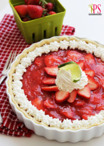 Fresh Strawberry Lime Pie :: PositivelySplendid.com