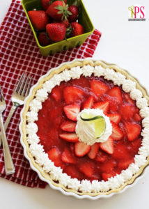 Fresh Strawberry Lime Pie :: PositivelySplendid.com