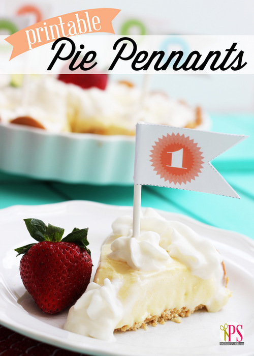printable pie pennants title