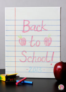 Chalkboard Notebook Paper Photo Prop at Positively Splendid
