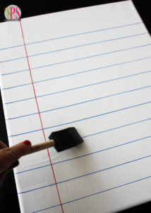 Notebook Paper Chalkboard Sign