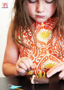 Clay and Spaghetti Hedgehog Kids' Craft :: PositivelySplendid.com