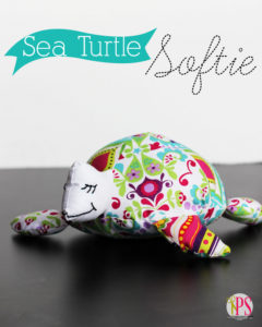 Sea Turtle Softie Pattern and Tutorial at PositivelySplendid.com