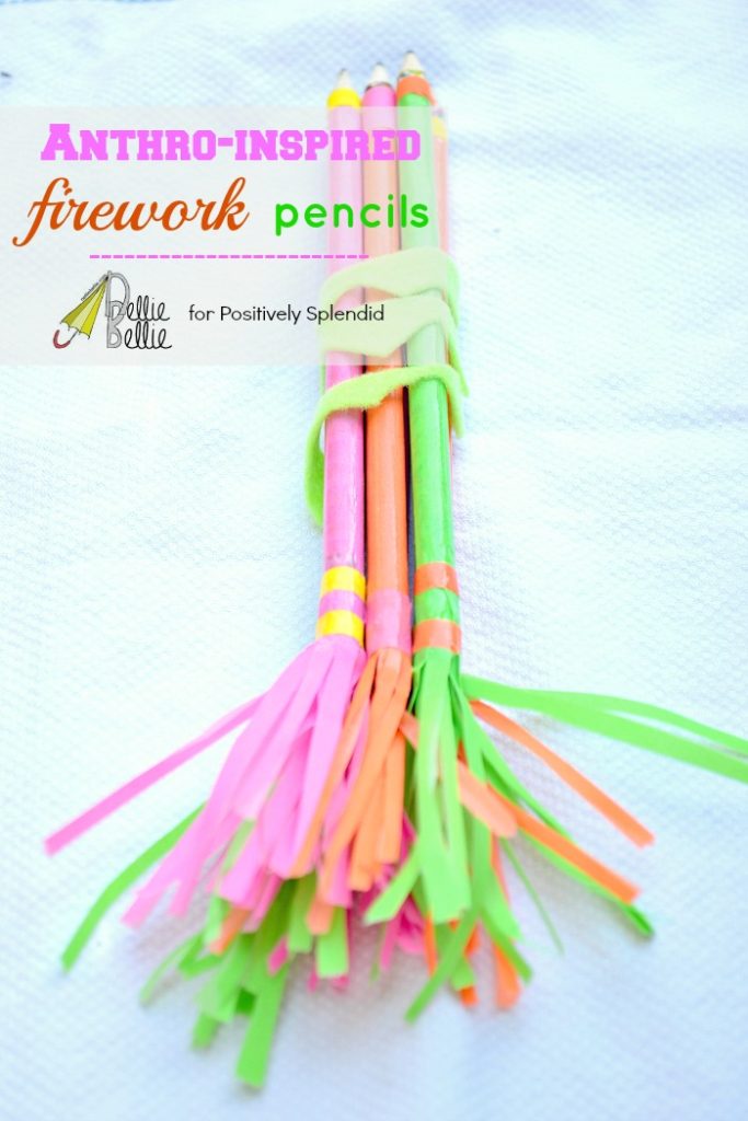 Firework Pencil Tutorial by Nellie Bellie at Positively Splendid