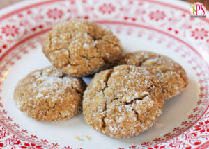 Sugar-Coated Ginger Crinkle Cookies at Positively Splendid