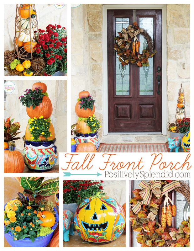 Bright and Beautiful Fall Front Porch Decor at Positively Splendid