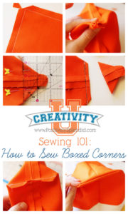 Creativity U at Positively Splendid: How to Sew a Boxed Corner