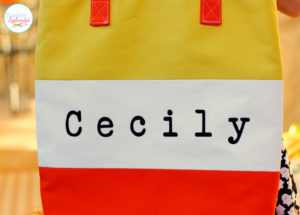 Candy Corn Tote at Positively Splendid. Perfect for trick-or-treat bags!