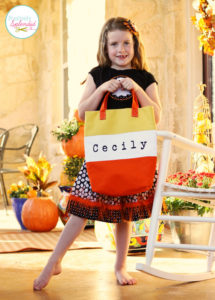 Candy Corn Tote at Positively Splendid. Perfect for trick-or-treat bags!
