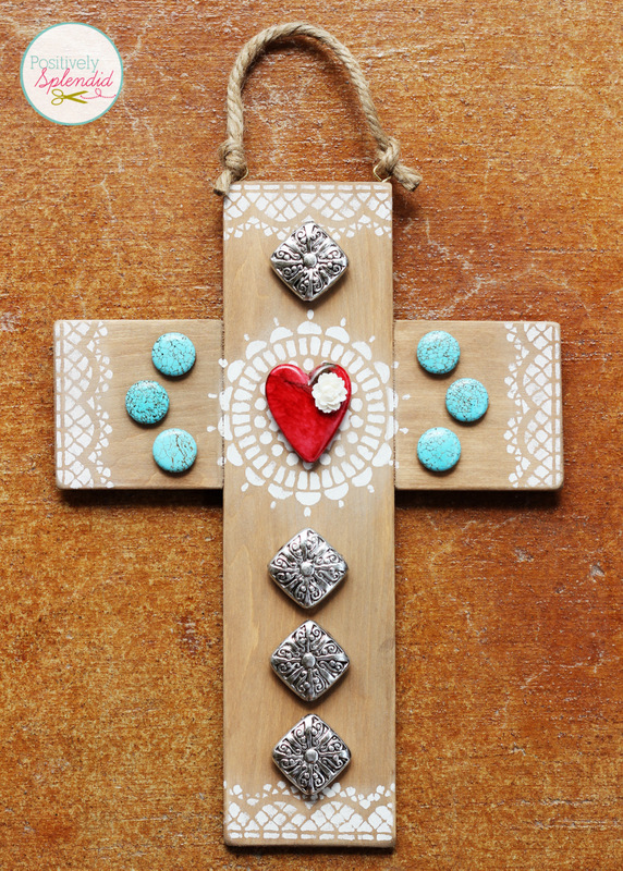 DIY Ornate Wooden Crosses - Positively Splendid {Crafts, Sewing