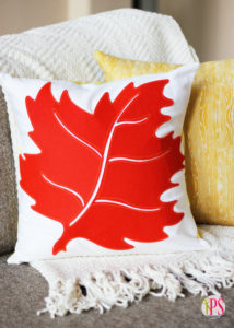 You'll never believe how easy this fall leaf pillow at Positively Splendid is to make! So pretty!