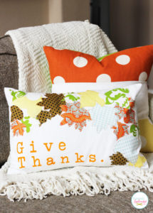 Appliqued Fall Leaf Pillow at Positively Splendid