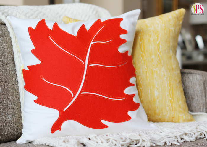 You'll never believe how easy this fall leaf pillow at Positively Splendid is to make! So pretty!