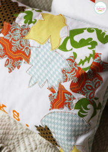 Appliqued Fall Leaf Pillow at Positively Splendid