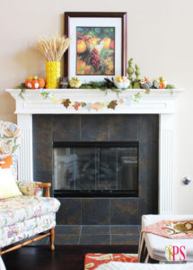 Fall Mantel at PositivelySplendid.com