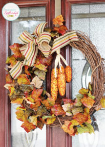 This fall leaf wreath at Positively Splendid can be made in 15 minutes or less. Love it!