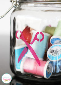SuchSuch a clever project! Glass canister sewing organizer with removable pincushion at Positively Splendid. a clever project! Glass canister sewing organizer with removeable pincushion at Positively Splendid.