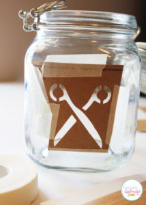 Such a clever project! Glass canister sewing organizer with removable pincushion at Positively Splendid.