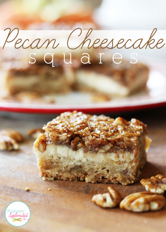 Pecan Cheesecake Squares - Positively Splendid {Crafts, Sewing, Recipes and Home Decor}