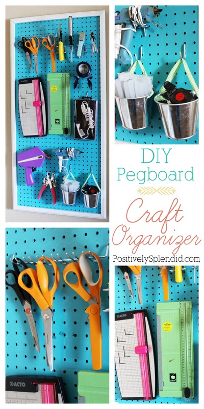 DIY Pegboard Craft Organizer. Every creative space needs one!
