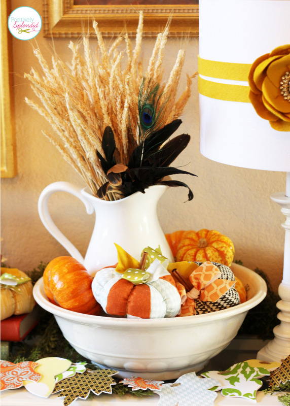 Vibrant Fall Vignette at Positively Splendid